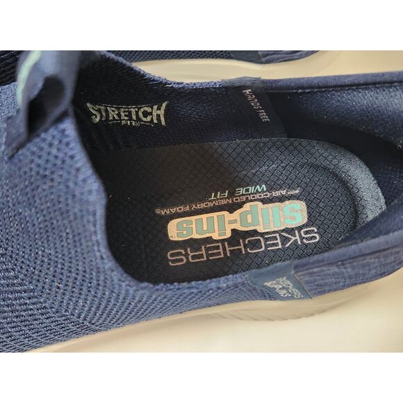 Skechers Hands Free Slip-Ins Memory Foam Women's size 11 Wide Fit Navy - Picture 10 of 11